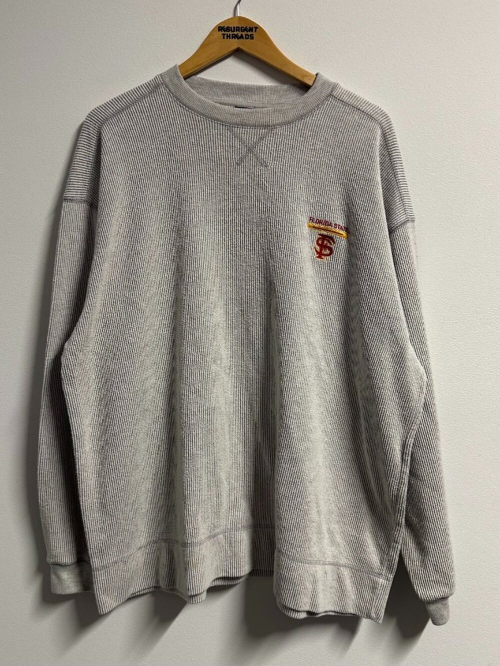 Vintage FSU Florida State University Seminoles Gray Sweatshirt Pullover XL